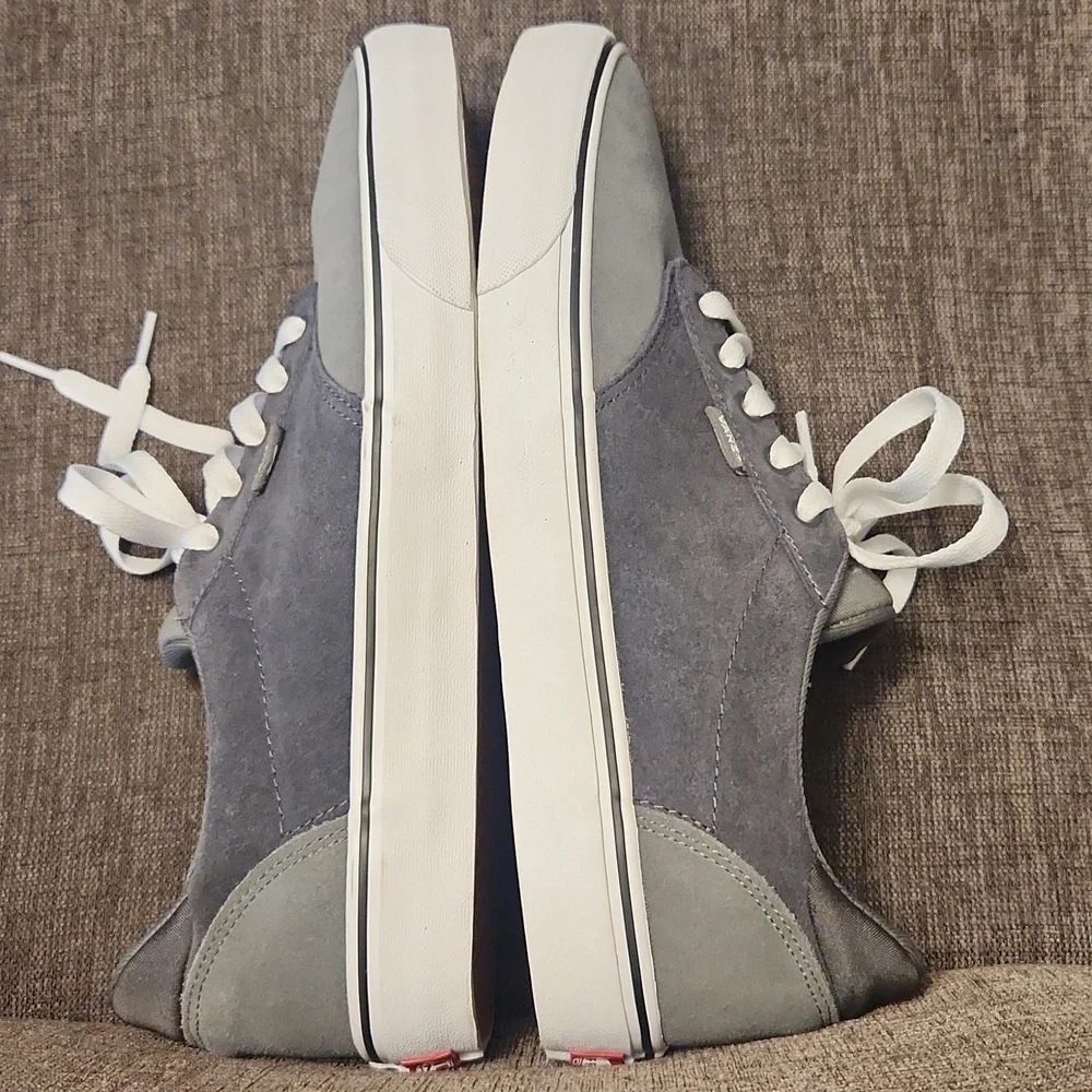 VANS Men's Charcoal and White Sneakers Size 13.